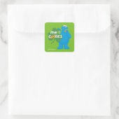 Cookie Monster | Shamrock Liebe Quadratischer Aufkleber (Tasche)