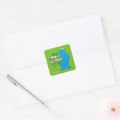 Cookie Monster | Shamrock Liebe Quadratischer Aufkleber (Umschlag)
