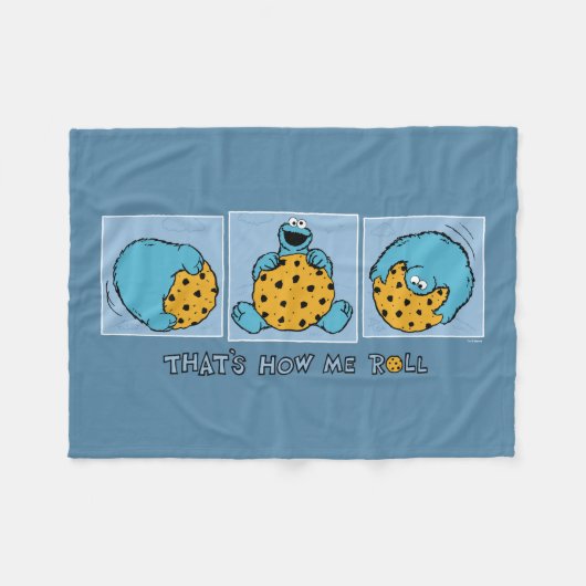 Cookie Monster | So rolle ich Fleecedecke (Vorderseite (Horizontal))