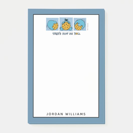 Cookie Monster | So rolle ich Post-it Klebezettel (Vorderseite)