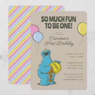 Cookie Monster | So viel Spaß, ein Geburtstag zu s Einladung