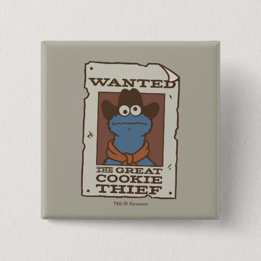 Cookie Monster | Steckbrief Button (Vorderseite)