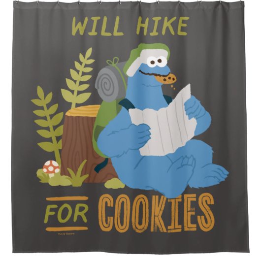 Cookie Monster | Steigt für Cookies Duschvorhang (Vorderseite)