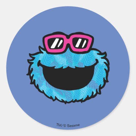 Cookie Monster | Summer Vibes Runder Aufkleber (Vorderseite)