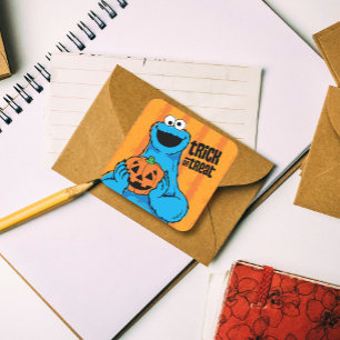 Cookie Monster - Süßes oder Saures Quadratischer Aufkleber