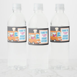 Cookie Monster Tafel Foodie-Lkw Wasserflaschenetikett