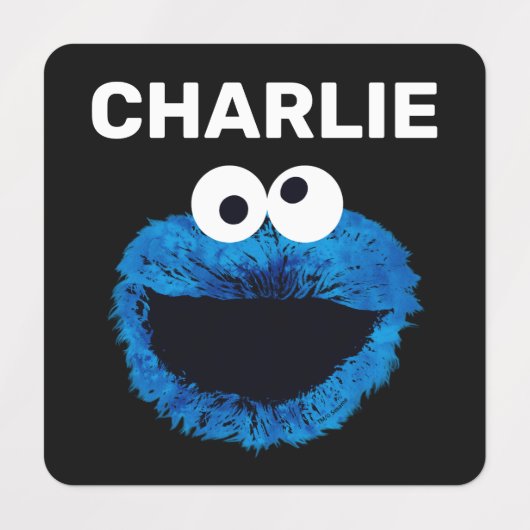 Cookie Monster | Trend Wasserfarbe Etiketten (Design 1)