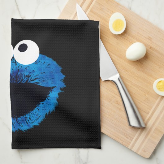 Cookie Monster | Trend Wasserfarbe Geschirrtuch (Viertel Falte)