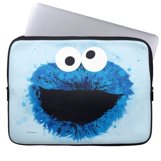 Cookie Monster | Trend Wasserfarbe Laptopschutzhülle (Vorderseite)