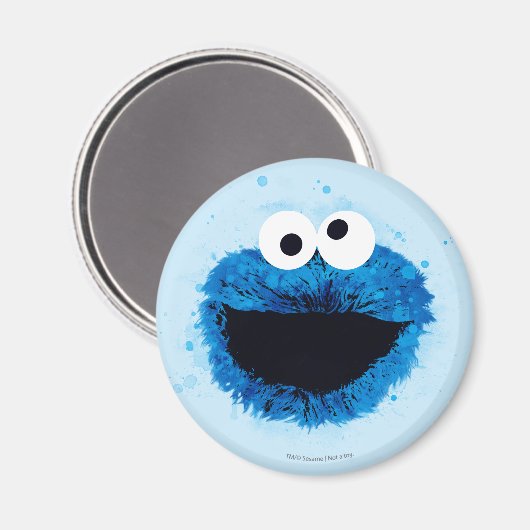 Cookie Monster | Trend Wasserfarbe Magnet (Vorderseite/Rückseite)