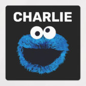 Cookie Monster | Trend Wasserfarbe | Name hinzufüg Etiketten (Design 2)