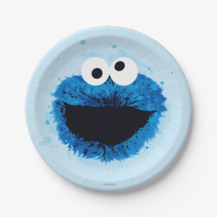 Cookie Monster   Trend Wasserfarbe Pappteller