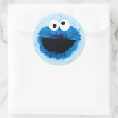 Cookie Monster | Trend Wasserfarbe Runder Aufkleber (Tasche)