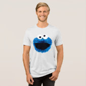Cookie Monster | Trend Wasserfarbe Tri-Blend Shirt (Vorderseite voll)