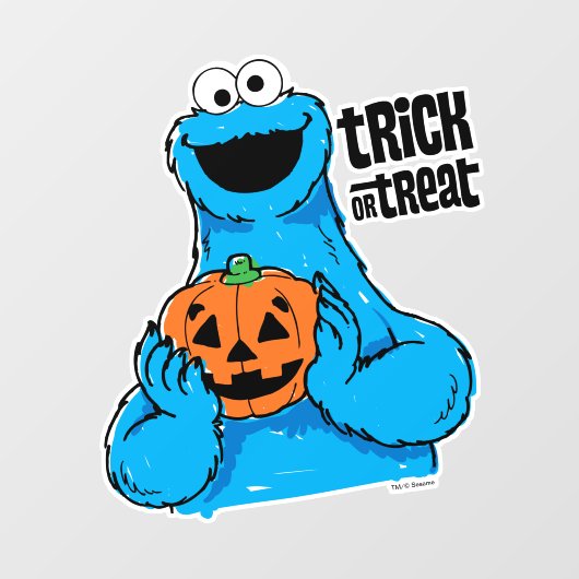 Cookie Monster - Trick oder Treten Fensteraufkleber (Blatt)