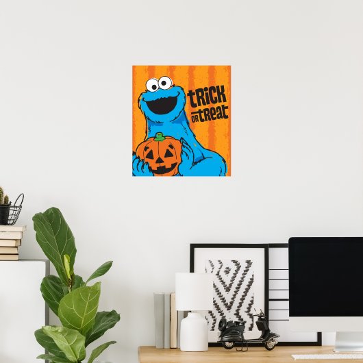 Cookie Monster - Trick oder Treten Poster (Heimbüro)