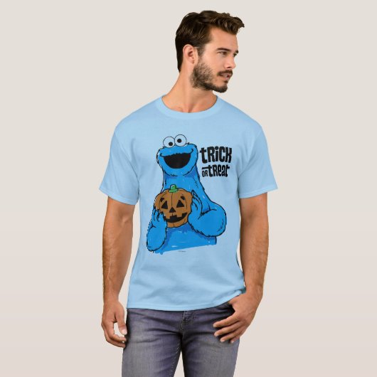 Cookie Monster - Trick oder Treten T-Shirt (Vorne ganz)