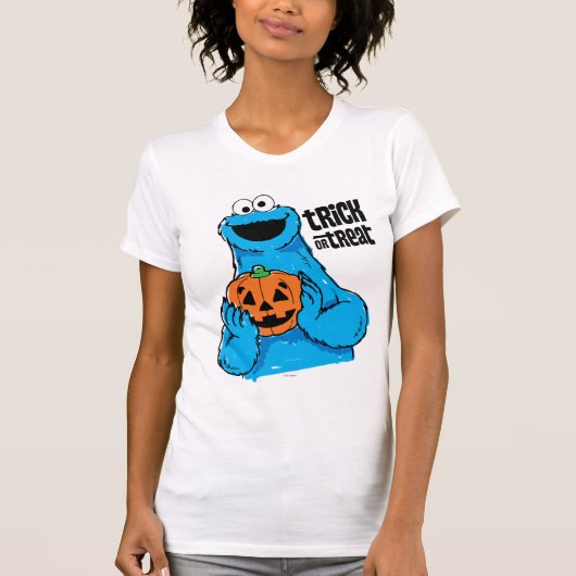 Cookie Monster - Trick oder Treten T-Shirt (Vorderseite)