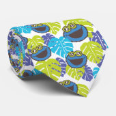 Cookie Monster | Tropisches Muster Krawatte (Gerollt)