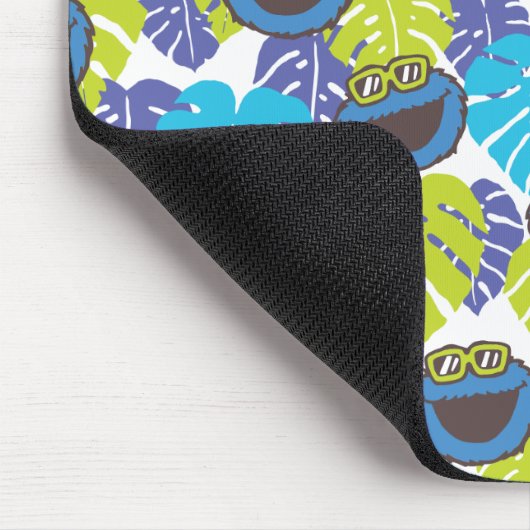 Cookie Monster | Tropisches Muster Mousepad (Ecke)