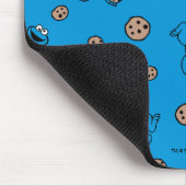 Cookie Monster und Cookies Blaues Muster Mousepad (Ecke)