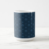 Cookie Monster und Cookies Blaues Navy Muster Kaffeetasse (Mittel)