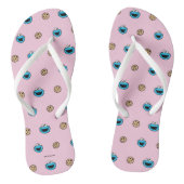 Cookie-Monster und Cookies rosa Muster Badesandalen (Fußbett)