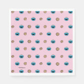 Cookie-Monster und Cookies rosa Muster Serviette (Vorderseite)