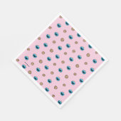Cookie-Monster und Cookies rosa Muster Serviette (Ecke)