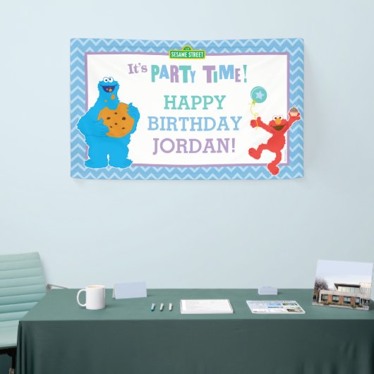 Cookie Monster und Elmo Birthday Banner (Messeveranstaltung)