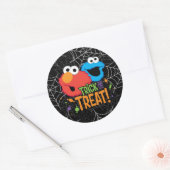 Cookie Monster und Elmo - Süßes oder Saures Runder Aufkleber (Umschlag)