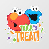 Cookie Monster und Elmo - Trick oder Treten Fensteraufkleber (Blatt)