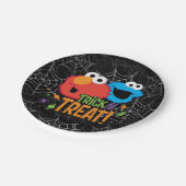 Cookie Monster und Elmo - Trick oder Treten Pappteller (Schrägansicht)