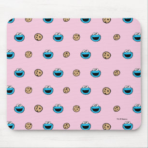 Cookie Monster und Kekse Pink Muster Mousepad
