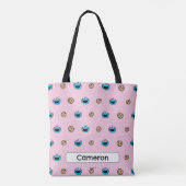 Cookie Monster und Kekse Pink Muster Tasche (Rückseite)