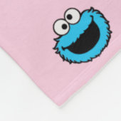 Cookie Monster und Kekse Rosa Muster Fleecedecke (Ecke)