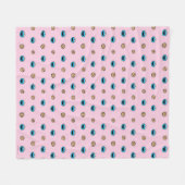 Cookie Monster und Kekse Rosa Muster Fleecedecke (Vorderseite (Horizontal))