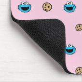 Cookie Monster und Kekse Rosa Muster Mousepad (Ecke)