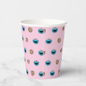 Cookie Monster und Kekse Rosa Muster Pappbecher (Rechts)