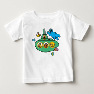 Cookie Monster und Sesam Pals U-Boot Baby T-shirt
