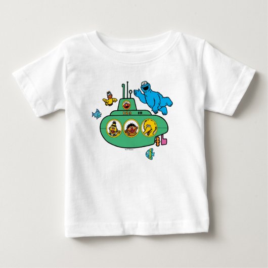 Cookie Monster und Sesam Pals U-Boot Baby T-shirt (Vorderseite)