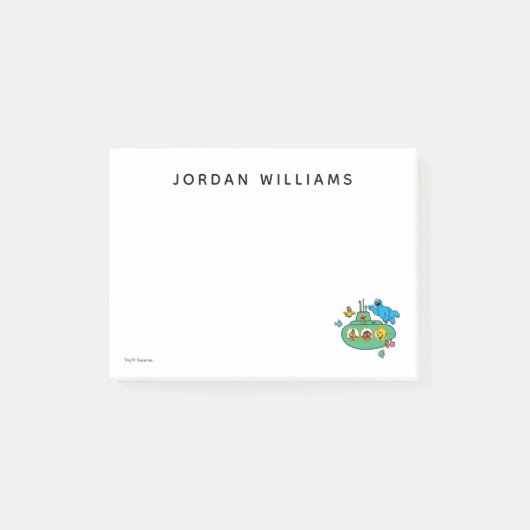 Cookie Monster und Sesam Pals U-Boot Post-it Klebezettel (Vorderseite)