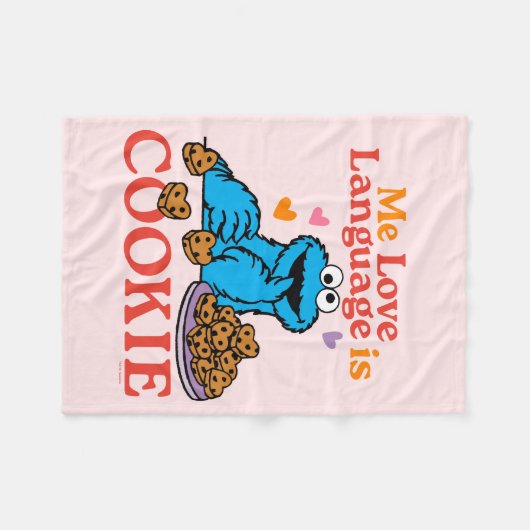 Cookie Monster | Valentinstag-Zitat Fleecedecke (Vorderseite (Horizontal))