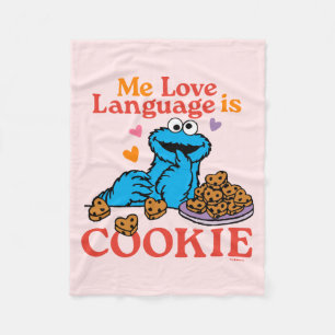 Cookie Monster Valentinstag-Zitat Fleecedecke
