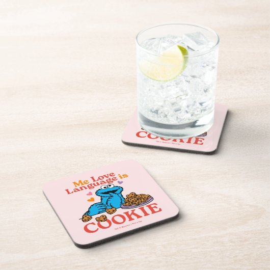 Cookie Monster | Valentinstag-Zitat Getränkeuntersetzer (Rechte Seite)