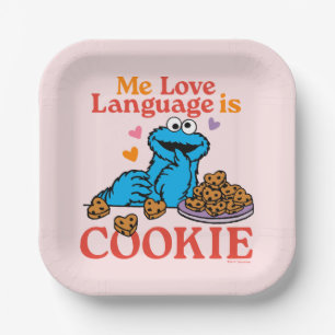 Cookie Monster Valentinstag-Zitat Pappteller