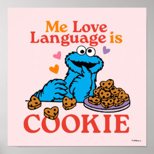 Cookie Monster Valentinstag-Zitat Poster