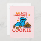 Cookie Monster | Valentinstag-Zitat Postkarte (Vorne/Hinten)