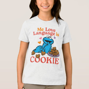 Cookie Monster Valentinstag-Zitat Tri-Blend Shirt