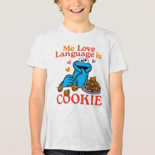 Cookie Monster Valentinstag-Zitat Tri-Blend Shirt